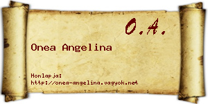 Onea Angelina névjegykártya